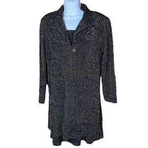 Vintage‎ Rabbit Rabbit Designs Animal Print Cardigan and Dress Size 12P